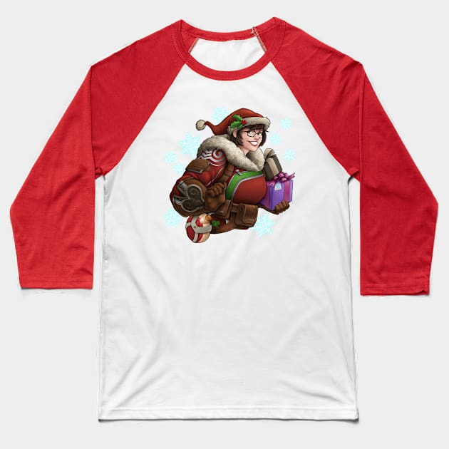 Christmas Mei Baseball T-Shirt by AdamCRivera